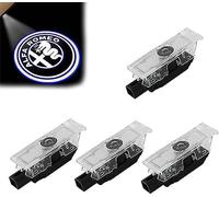 DYETEE Proiettore per l'illuminazione del Logo della portiera dell'auto Luci di Benvenuto per Alfa Romeo Stelvio Giulia Giulietta Mito, Luce del Logo della portiera dell'auto Proiettore,4ps