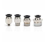 DYETEE Raccordo Pneumatico for Aria Compressa PC 4 Mm 6 Mm 8/10 Mm Filettatura 1/8 1/4 3/8 1/2 Tubo Flessibile in Plastica Nera 5 Pezzi(10-01)