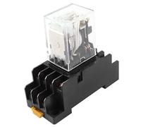 DYF14A DC 220V Bobina 4PDT 14 Pin LED Verde Relè di Potenza for Uso Generale W Base con Presa 1 Pz