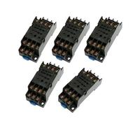 DYF14A DIN Rail 14 Terminals Relay Socket Base 5 Pcs
