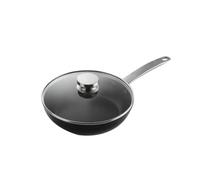 DYHWAC Accessori for pentole Wok in ferro Utensili senza coperchio Fornelli a fondo tondo for friggere in padella(28CM)