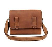 DYHWAC Borsa a tracolla vintage Borsa in pelle Crazy Horse Borsa diagonale Borsa quadrata piccola(Brass)