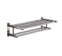 DYHWAC PNAWLLCF Acciaio inossidabile bagno Scaffale, Parete Rack Asciugamano, Bagno portasciugamani con Portasciugamani(50cm)