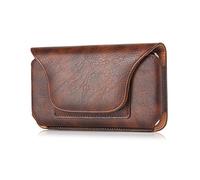 DYIGO Marsupio da uomo universale per telefono con clip da cintura per slot per schede Per iPhone 12/13/14/15/16/Pro/Plus/XR/XS/X,Samsung S21/S22/S23/S24/Plus/Lite A53/A54 ecc. (66279 Marrone 7,2")