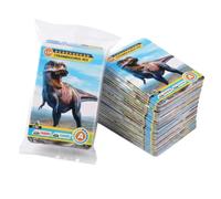 DYIOTF 42 Carte Dinosauri per Bambini, Flashcard Educative e Collezionabili con Animali Preistorici, Gioco Didattico per Apprendimento e Memoria, Set di Carte da Gioco per Regalo Compleanno