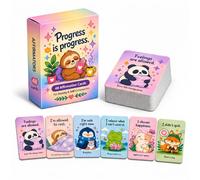 DYIOTF 48 Carte di Affermazioni Positive per Bambini: Sviluppa Intelligenza Emotiva e Autostima con Simpatici Bradipi, Carte Motivazionali SEL per Mindfulness e Consapevolezza, Regalo Educativo