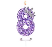 DYIOTF Candela Compleanno Numero 8 Tema Kpop, Candeline Compleanno Particolari per Torta e Anniversario, Decorazioni Torta per Festa a Tema, Cake Topper Elegante per Bambina e Ragazzo