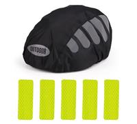 Dyiouxin Copri per Casco Bici Impermeabile,Riflettente Copertura Casco da Bicicletta,parapioggia per Casco,Copricasco Ciclismo Impermeabile,con 5pc Adesivi Riflettenti,Nero