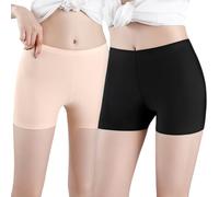 Dyiouxin Pantaloncini Sottogonna Donna,Anti Sfregamento Pantaloncini,Anti sfregamento Boxer,Leggings Corti Donna,Elastiche Vita Alta Boxer Shorts,Leggings per Yoga e Ciclista,Nero/Colore della Pelle