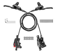 DYISLAND SD-230X Set di Freni a Disco Idraulici MTB, 4 Pistoni/2 Pistoni, Leve Freno a Due Dita Anteriori e Posteriori in Alluminio, Kit Freno per Biciclette. (Nero/2-Pistoni)