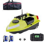 DYJD Barca da pesca con GPS RC, esca da pesca con telecomando, 600 m, con GPS e telecomando LCD (giallo)