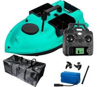 DYJD GPS-Smart RC Barca da esca wireless 2 kg Ricarica automatica Telecomando di ritorno 500 m Blu