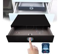 DYK&NX Cassaforte per Impronte Digitali Cassetto, Cassaforte Elettronica con Identificazione delle Dita, installare mimetizzata sul Fondo dell'Armadio, per Oggetti di Valore