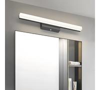 DYKUWEY Lampada da Specchio Bagno 8W 40cm, IP44 Applique LED da Specchio Bagno, Luce bagno Parete, 800 Lumen,Luci da specchio 110-240V, Non-dimmerabile (Nero, Bianco Neutro 4000K)