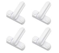 Dylan-EU 4 pezzi Sash Jammer - Serratura per finestra in metallo bianco, serratura di sicurezza per porta di sicurezza domestica di ricambio per varie porte e finestre e sicurezza domestica UPVC/PVC