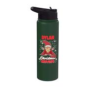 Dylan fa il nome magico di Natale Dylan gnomo Stainless Steel Insulated Water Bottle