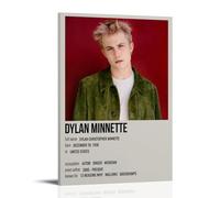 Dylan Minnette - Stampa fotografica su tela, decorazione per casa e ufficio, decorazione da parete in stile moderno, decorazione per la famiglia e il bagno, con cornice, 60 x 90 cm