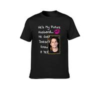 Dylan O'Brien He's My Future Husband He Just Doesn't Know It Yet Men's Cotton T-Shirt Black Shirt Top Tee XXL
