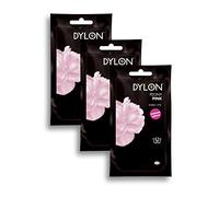 Dylon, 3 bustine di tintura a mano per tessuti color rosa cipria