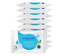 DYMACARE Salviette da bagno lavaggio persone immobilizzate senza profumo |Panni lavaggio corpo adulti adatto microonde senza risciacquo | con Aloe Vera, Latex, Lanolina Free (set di 10 confezioni)