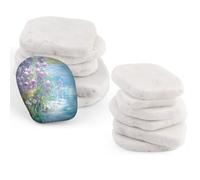 DYMHQ 12 Pezzi Pietre Piatte Bianche per Dipingere, 3-8 cm Pietra Naturale Sassi da Dipingere, Bianco Liscio Grandi Ciottoli per Pittura Colorata e Decorazione