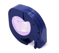 Dymo 12267 LetraTag 12mm x 4m, testo nera / sfondo trasparente, nastro compatibile