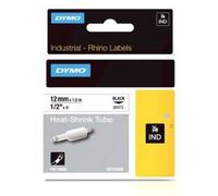 Dymo 18055 S0718300 Tubo Termorestringente Nero Su Bianco 12Mm X 1,5M Per