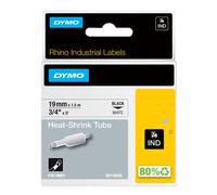 Dymo Tubo termorestringente 18057 Nero su bianco 19 mm x 1,5 m per etichette Rhino