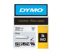 DYMO - 18445 - Nastro Rhino 18445 - 19 mm x 5,5 mt - vinile - permanente - nero-bianco - Dymo - 72189 - Conf. da 1 Pz. - 18445