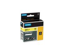 Nastro di scrittura Dymo W.19mm/L.3,5m flessibile in nylon nero su giallo Quantità:5