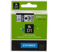Dymo D1 Etichette Autoadesive per Stampanti LabelManager, Rotolo da 9 mm x 7 m, Stampa Nero su Trasparente, 1 Pezzo S0720670