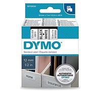 Dymo 45013 - Etichetta D1, 12 mm, colore: Bianco/Nero