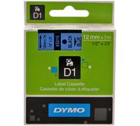 Dymo D1 Etichette Autoadesive per Stampanti LabelManager, Rotolo da 12 mm x 7 m, Stampa Nero su Blu, 1 Pezzo S0720560