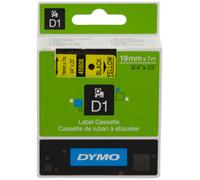 Dymo d1 - standard etichette - nero su giallo - 19mm x 7m