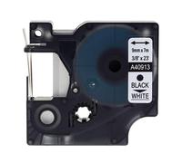 DYMO D1 40913 Etichetta generica Rilascio della casella - fondo nero con fondo bianco - lunghezza 9mm x 7 metri - Ricambio S072 NEW