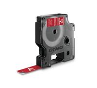 DYMO D1 - Durable Etichette - Bianco su rosso - 12mm x 7m (Dymo 1978366 D1 Durable 12mm x 3M Tape White on Red) NEW