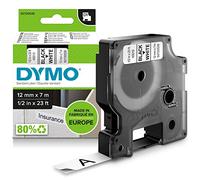 Dymo D1 Etichette Autoadesive per Stampanti LabelManager, Rotolo da 12 mm x 7 m, Stampa Nero su Bianco, 1 Pezzo