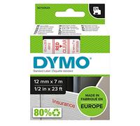 Nastro D1 450120 - 12 mm x 7 mt - rossotrasparente - Dymo