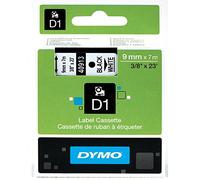 Dymo – Nastro D1 409130 – 9 mm x 7 m – Nero su bianco – Autoadesivo per LabelManager