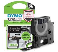 DYMO D1 etichette durevoli originali | 12 mm x 3 mm | stampa bianca su nero | etichette autoadesive che durano sulle superfici impegnative | per etichettatrice LabelManager | 1 Pezzo