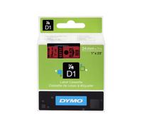 Dymo D1 etichette originali | 24 mm x 7 mm | stampa nera su rosso | S0720970