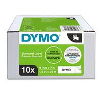 nastro per etichettatrici dymo d1 9 mm x 7 m nero/bianco - conf. 10 pezzi - 2093096