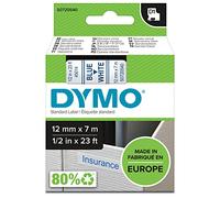 DYMO D1 etichette originali | Rotolo da 12 mm x 7 m | stampa blu su bianco | etichette autoadesive per etichettatrice LabelManager | 1 Pezzo