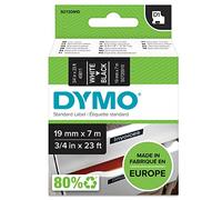DYMO D1 etichette originali | Rotolo da 19 mm x 7 m | stampa bianca su nero | etichette autoadesive per etichettatrice LabelManager | 1 Pezzo