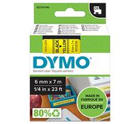 DYMO D1 etichette originali | Rotolo da 6 mm x 7 m | stampa nera su giallo | etichette autoadesive per etichettatrice LabelManager | 1 Pezzo