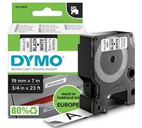 Dymo D1 Etichette Autoadesive per Stampanti LabelManager, Rotolo da 19 mm x 7 m, Stampa Nero su Bianco, 1 Pezzo