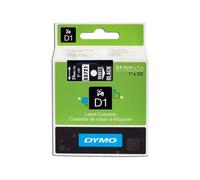Nastro D1 537210 - 24 mm x 7 mt - bianco/nero - Dymo