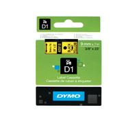 Dymo D1 Etichette Autoadesive per Stampanti LabelManager, Rotolo da 9 mm x 7 m, Stampa Nero su Giallo, 1 Pezzo S0720730
