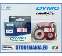 DYMO D2 ORIGINALE 32mm X 50m XXL RED ROSSO NUOVI PER ETICHETTATRICE NEW