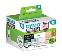 DYMO Durable Bianco Etichetta per stampante autoadesiva (Dymo 2112286 LW Durable square multi-purpose 25mm x 25mm Black on White)